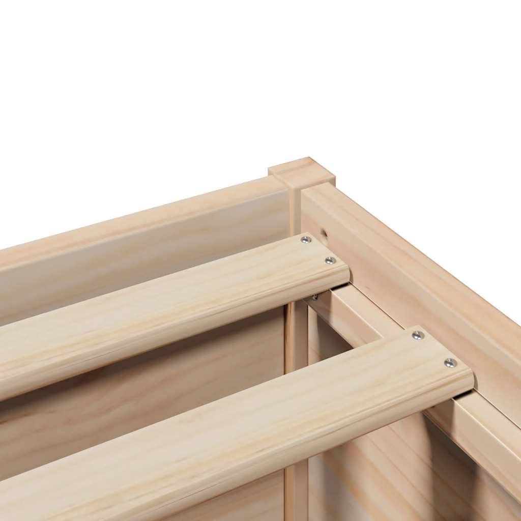 Cadre de lit sans matelas 120x200 cm bois de pin massif - XIOS