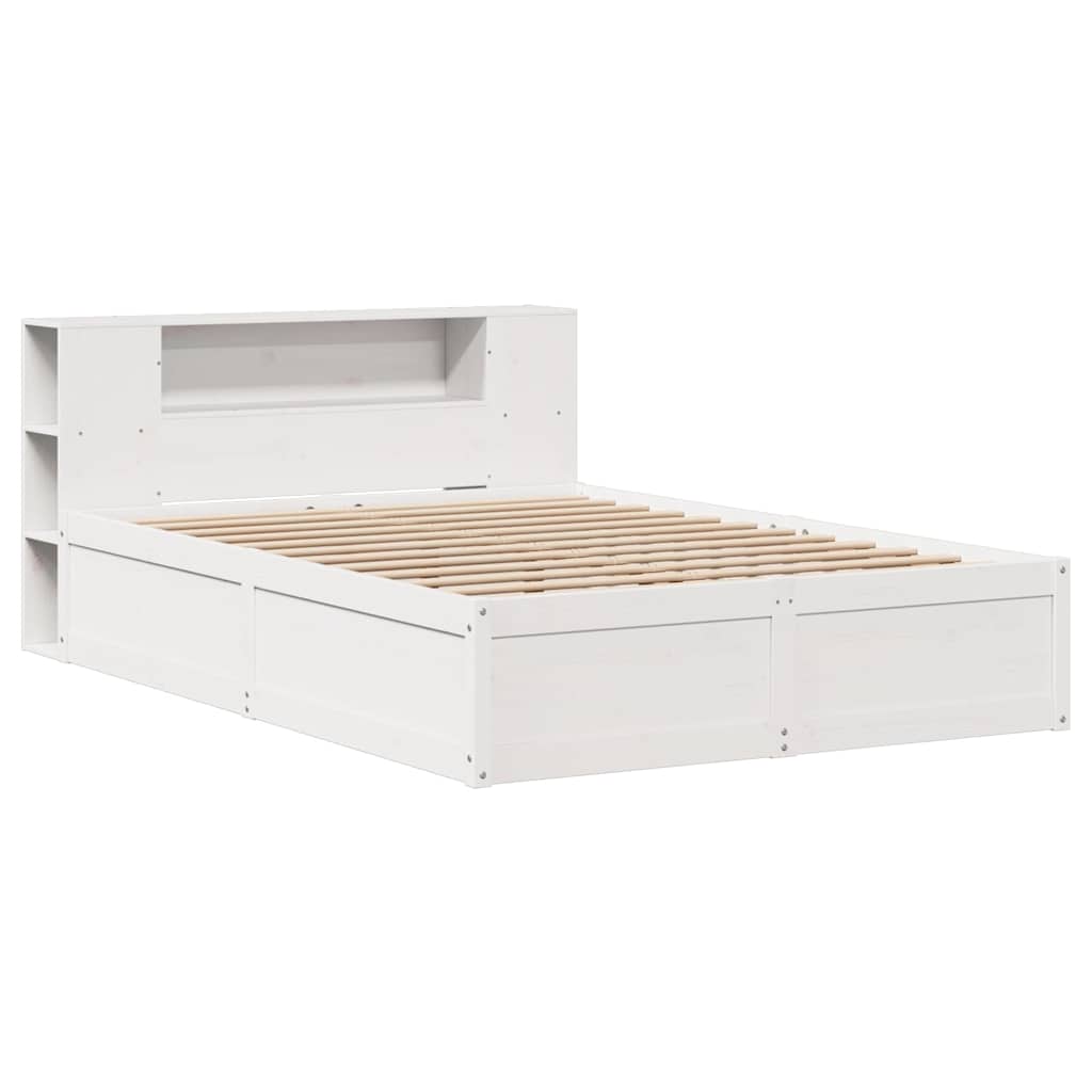 Cadre de lit sans matelas blanc 120x200 cm bois de pin massif - XIOS
