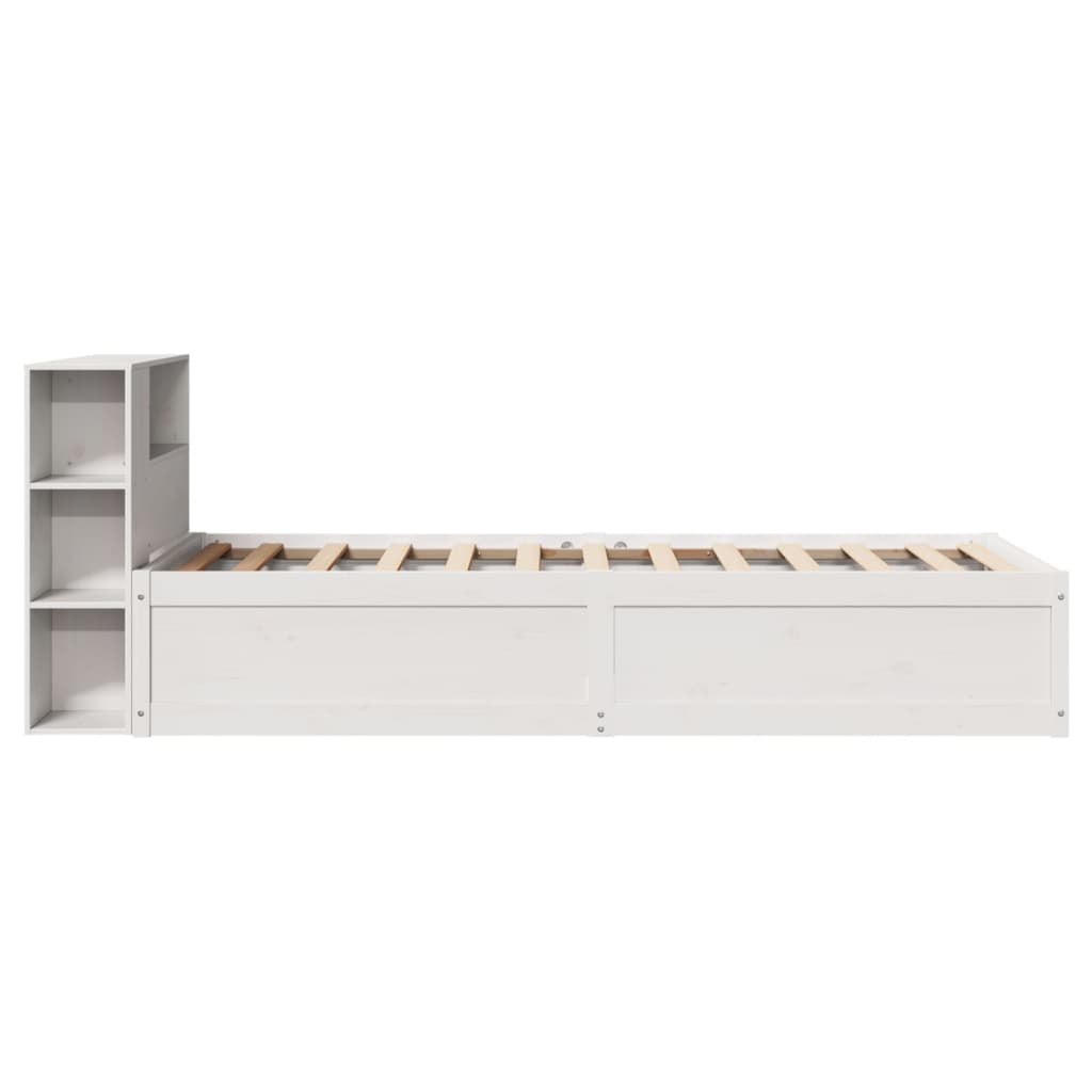 Cadre de lit sans matelas blanc 100x200 cm bois de pin massif - XIOS