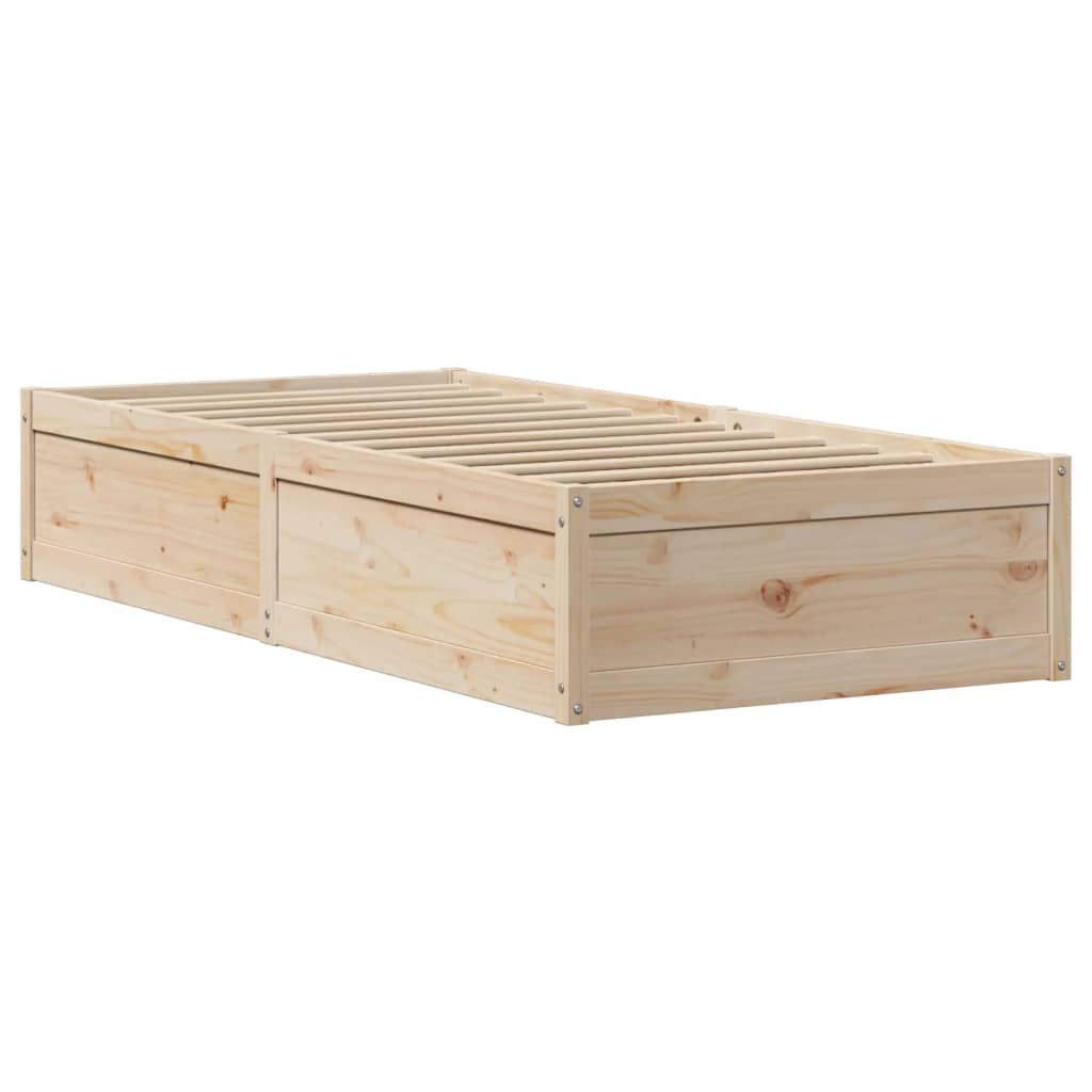 Cadre de lit sans matelas 90x200 cm bois de pin massif - XIOS