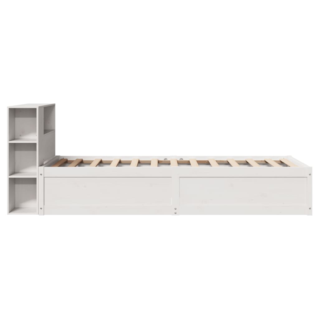 Cadre de lit sans matelas blanc 90x200 cm bois de pin massif - XIOS