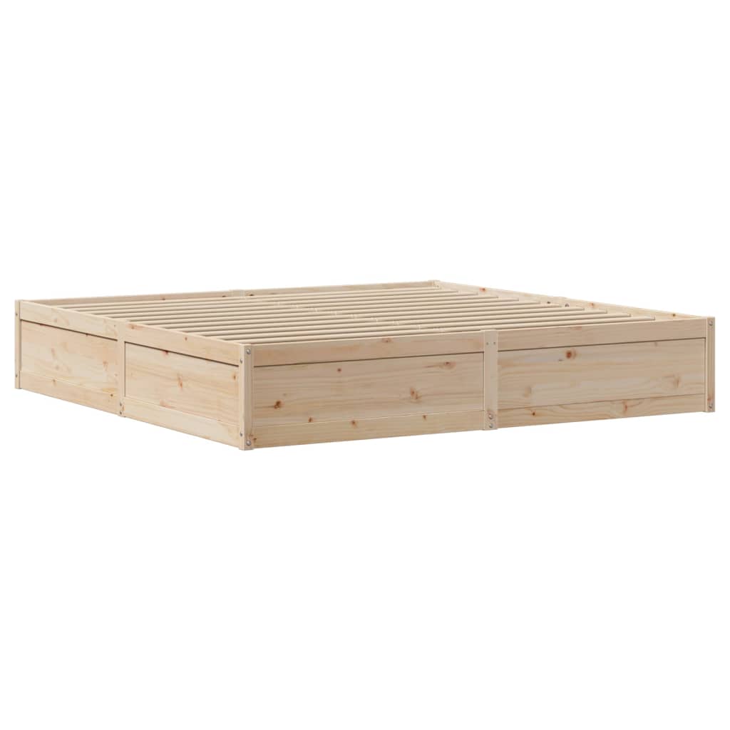 Cadre de lit sans matelas 180x200 cm bois massif de pin - XIOS