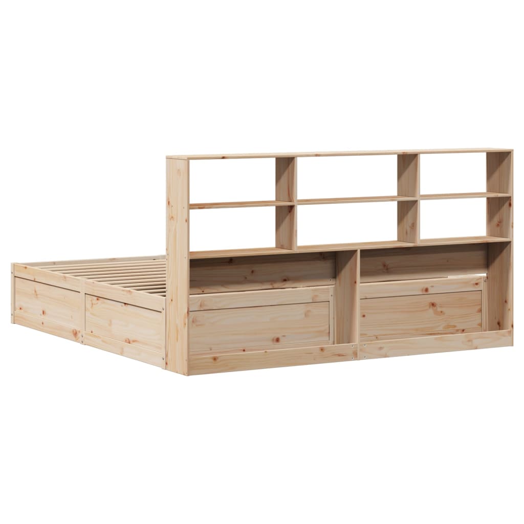 Cadre de lit sans matelas 180x200 cm bois massif de pin - XIOS