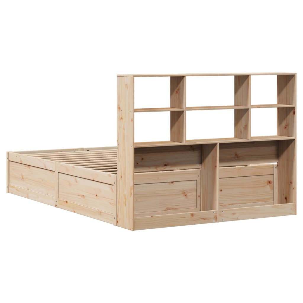 Cadre de lit sans matelas 140x200 cm bois massif de pin - XIOS