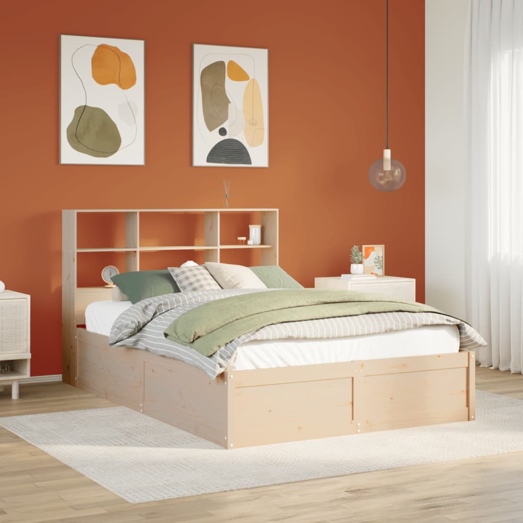 Cadre de lit sans matelas 140x200 cm bois massif de pin - XIOS