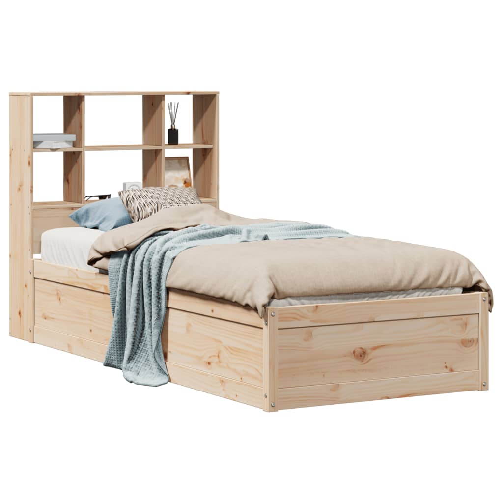 Cadre de lit sans matelas 90x200 cm bois de pin massif - XIOS