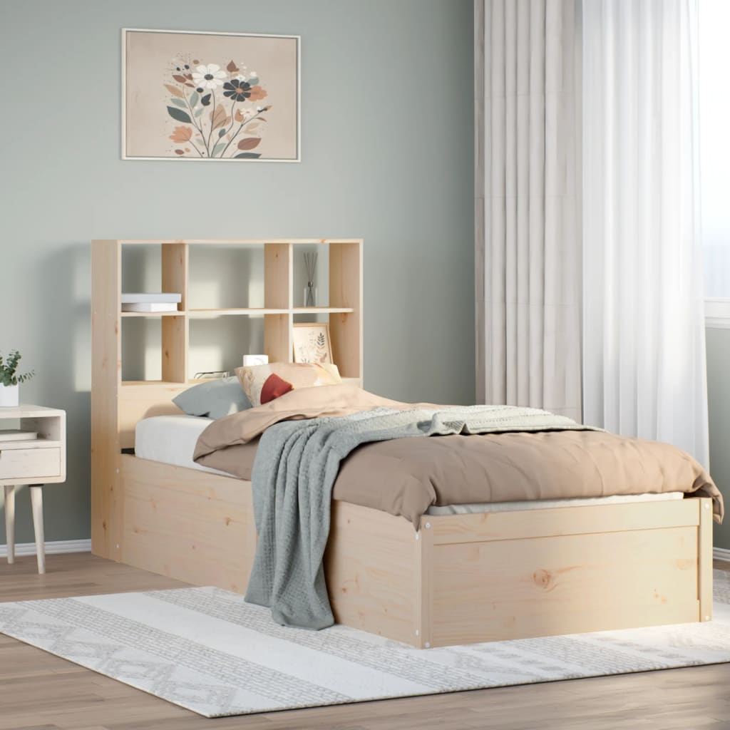 Cadre de lit sans matelas 90x190 cm bois de pin massif - XIOS