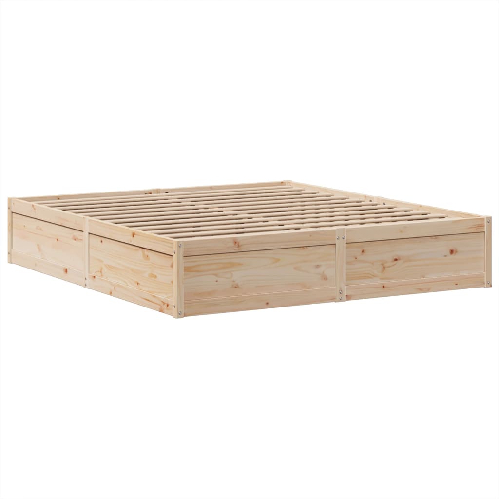 Cadre de lit sans matelas 180x200 cm bois massif de pin - XIOS