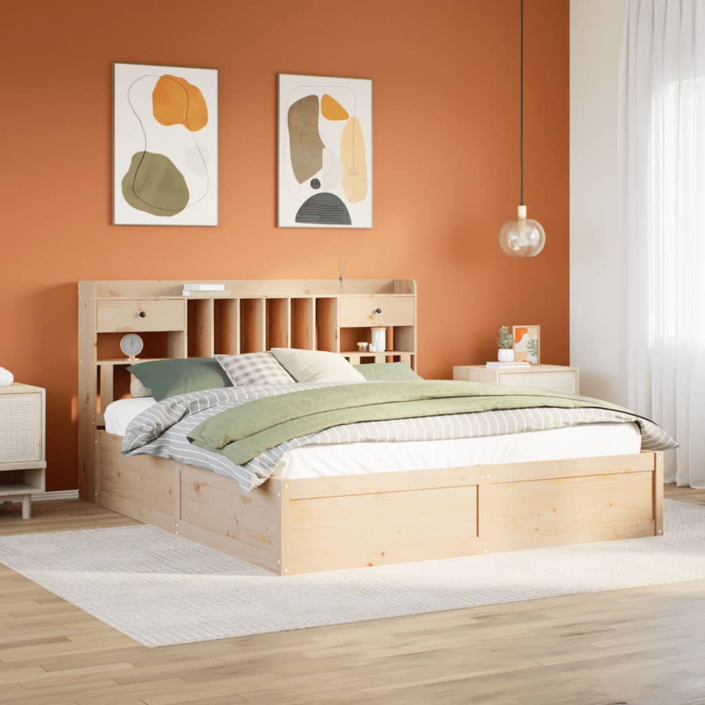 Cadre de lit sans matelas 180x200 cm bois massif de pin - XIOS