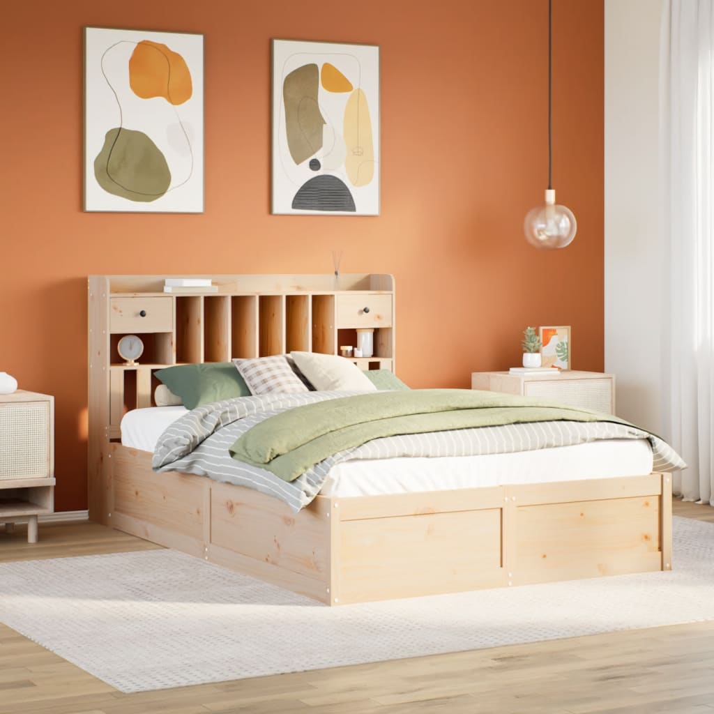 Cadre de lit sans matelas 160x200 cm bois massif de pin - XIOS
