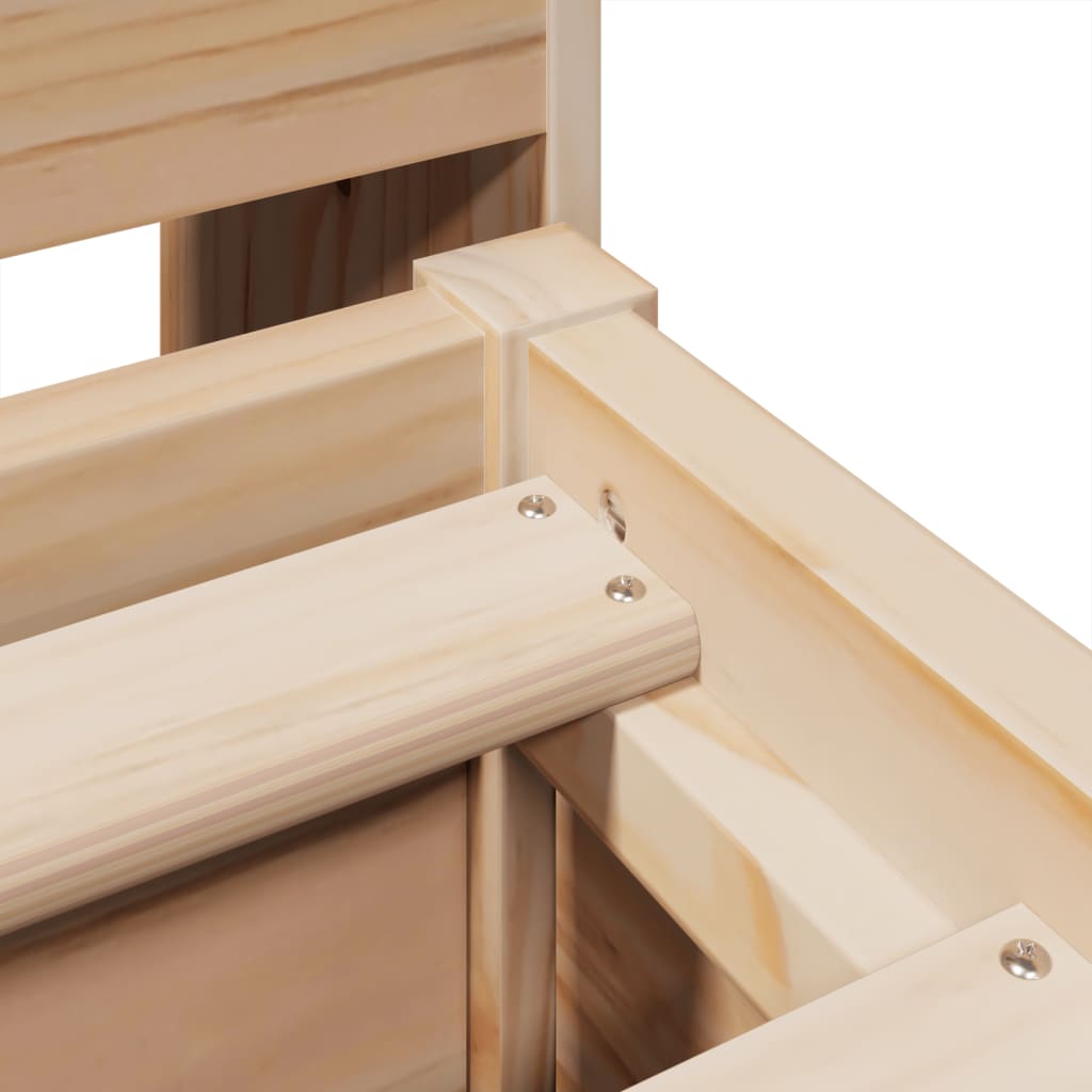 Cadre de lit sans matelas 150x200 cm bois de pin massif - XIOS