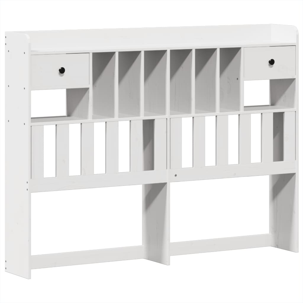 Cadre de lit sans matelas blanc 150x200 cm bois de pin massif - XIOS