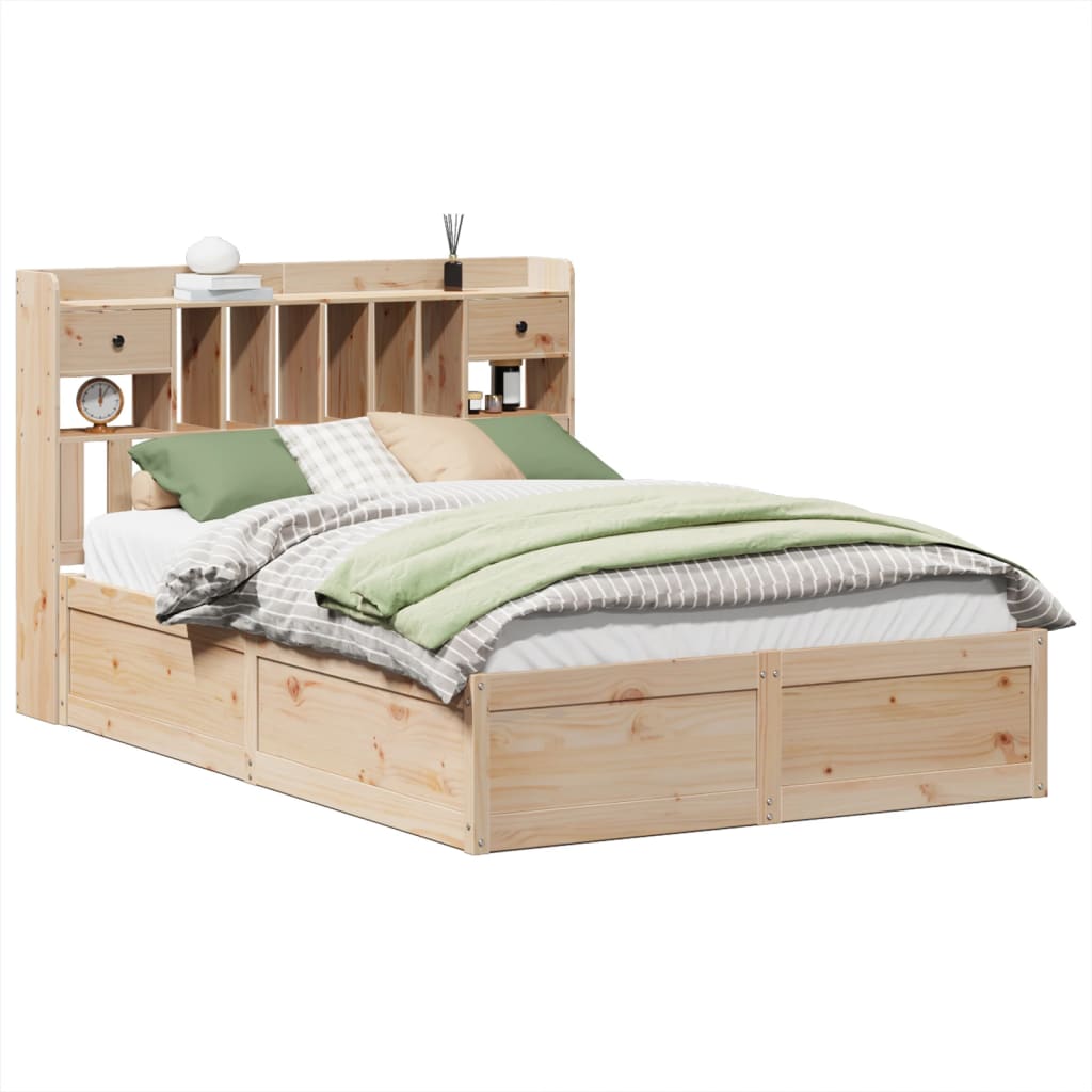Cadre de lit sans matelas 140x200 cm bois massif de pin - XIOS