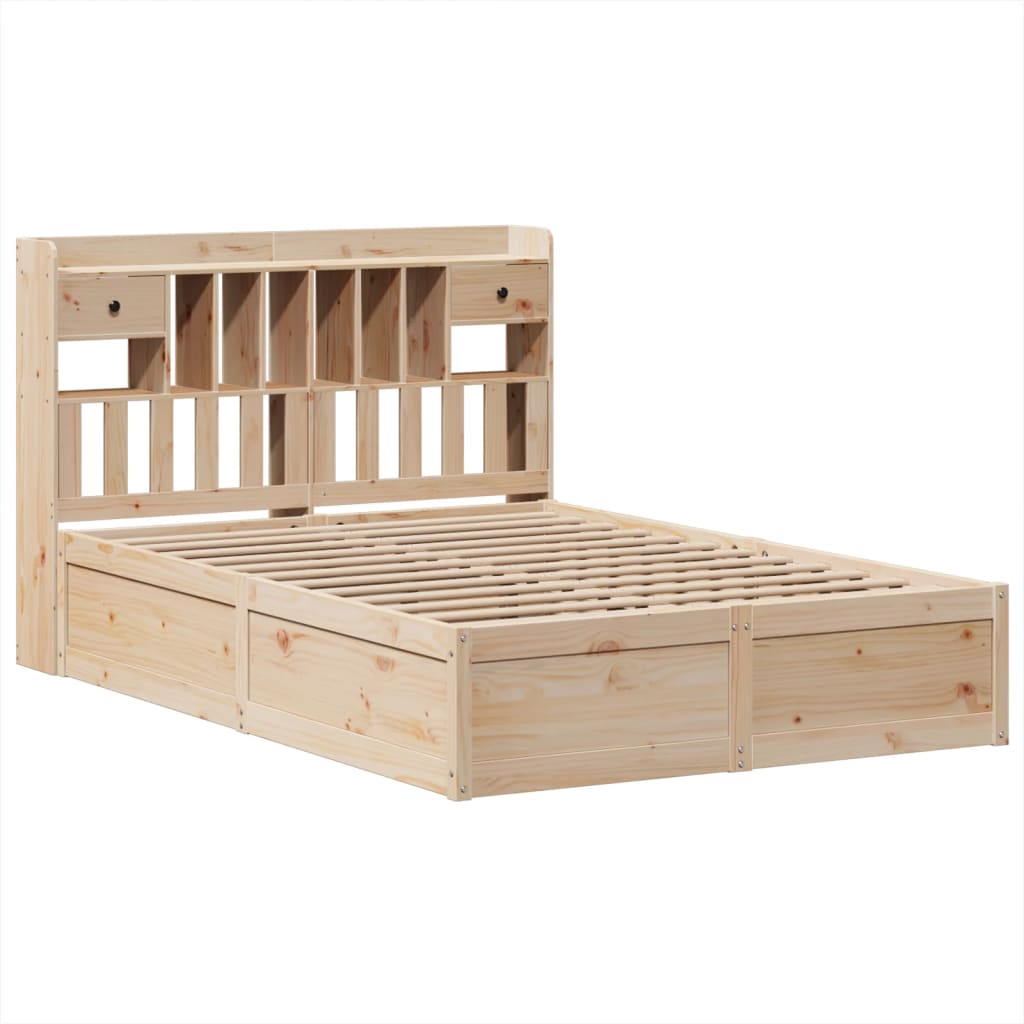 Cadre de lit sans matelas 140x200 cm bois massif de pin - XIOS