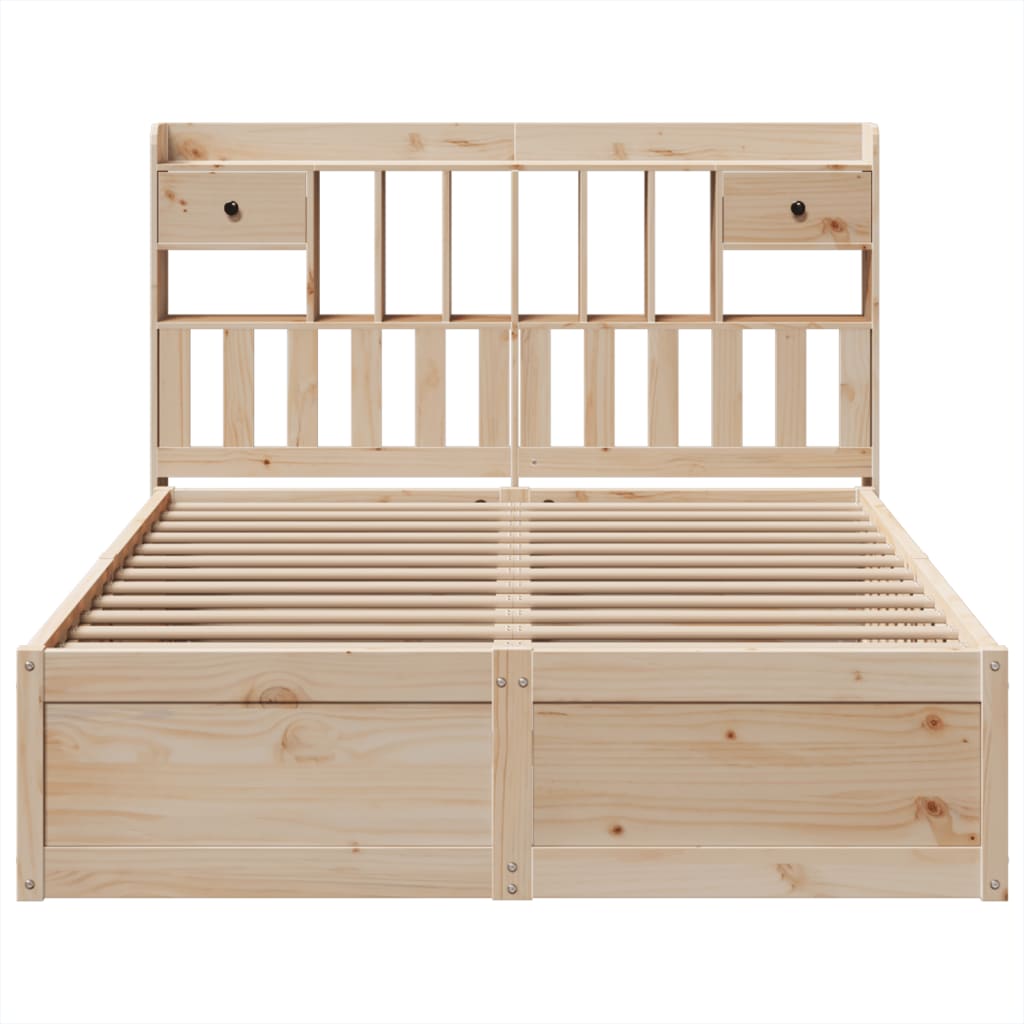 Cadre de lit sans matelas 140x200 cm bois massif de pin - XIOS