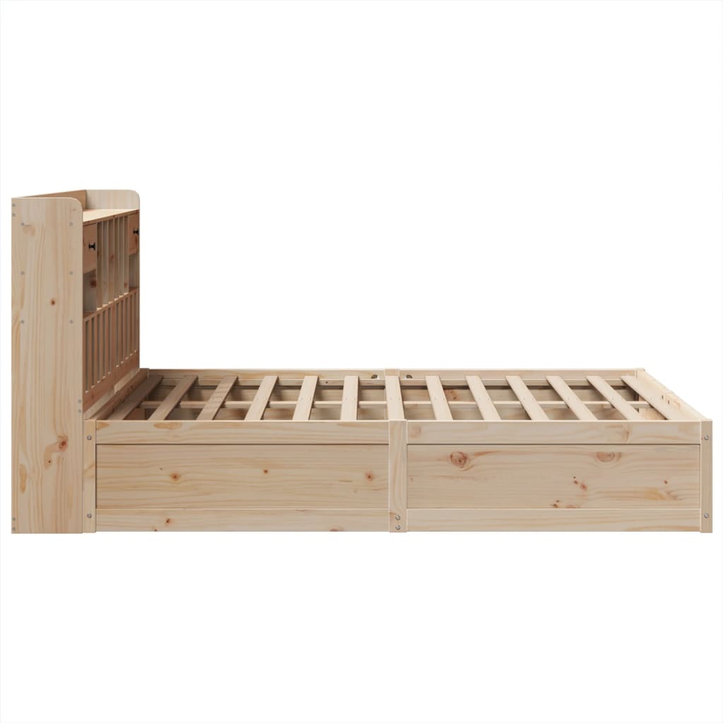 Cadre de lit sans matelas 140x200 cm bois massif de pin - XIOS