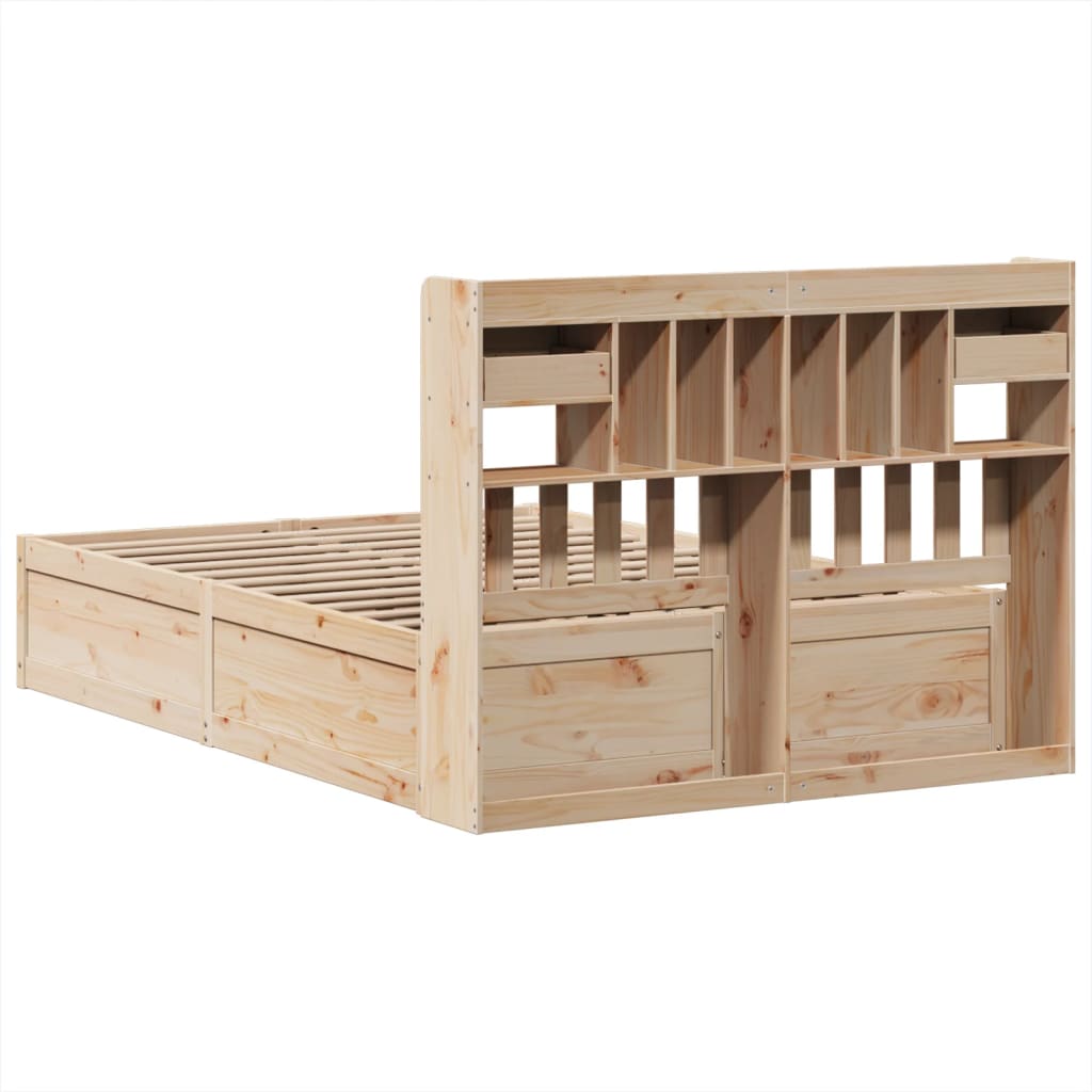 Cadre de lit sans matelas 140x200 cm bois massif de pin - XIOS