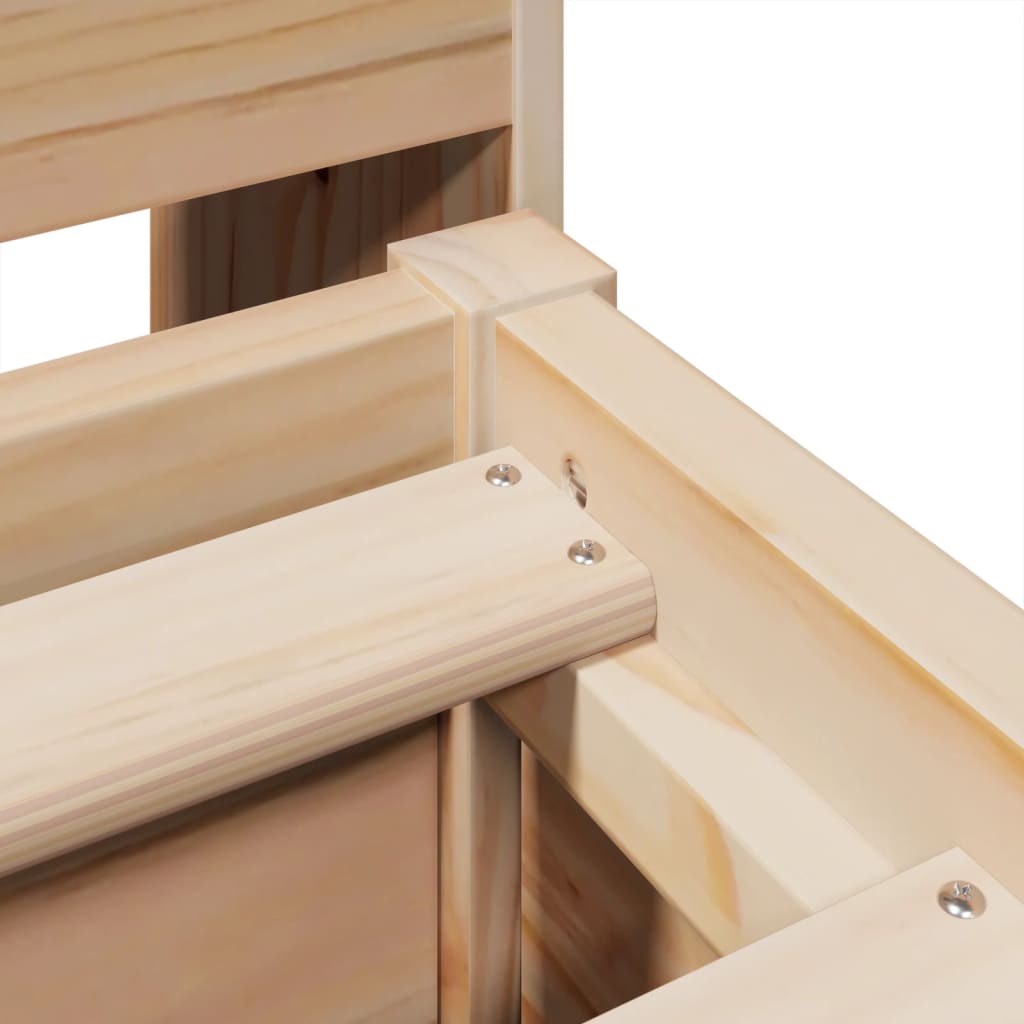 Cadre de lit sans matelas 140x200 cm bois massif de pin - XIOS