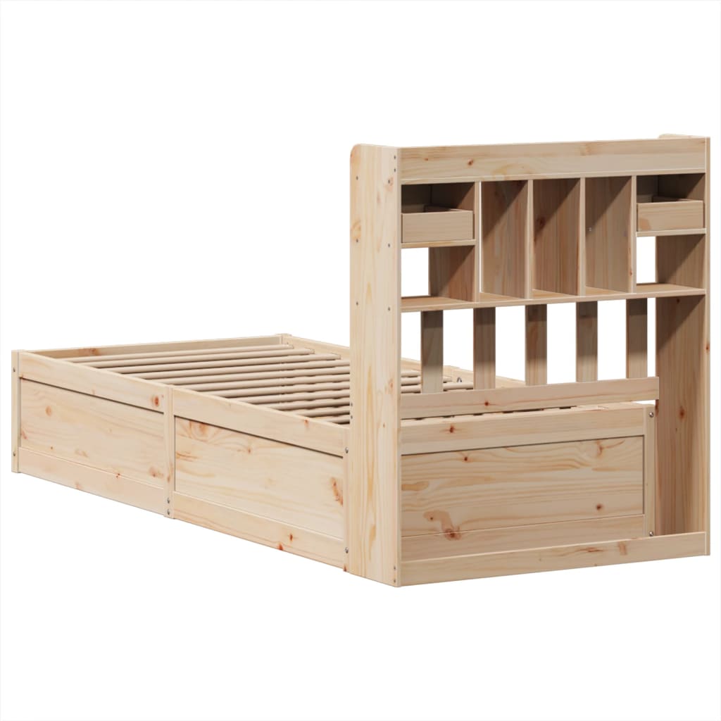 Cadre de lit sans matelas 90x200 cm bois de pin massif - XIOS