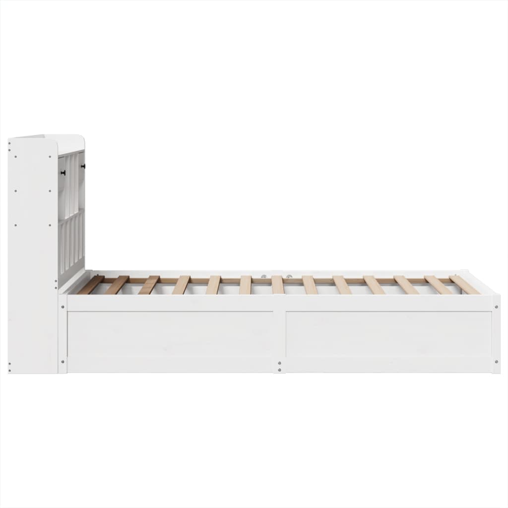 Cadre de lit sans matelas blanc 90x200 cm bois de pin massif - XIOS