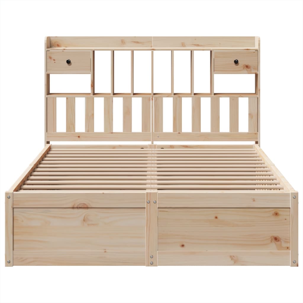 Cadre de lit sans matelas 140x190 cm bois de pin massif - XIOS