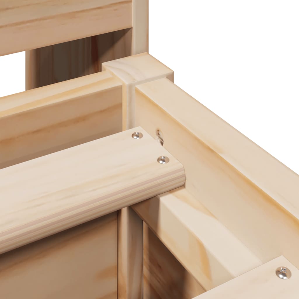 Cadre de lit sans matelas 135x190 cm bois de pin massif - XIOS