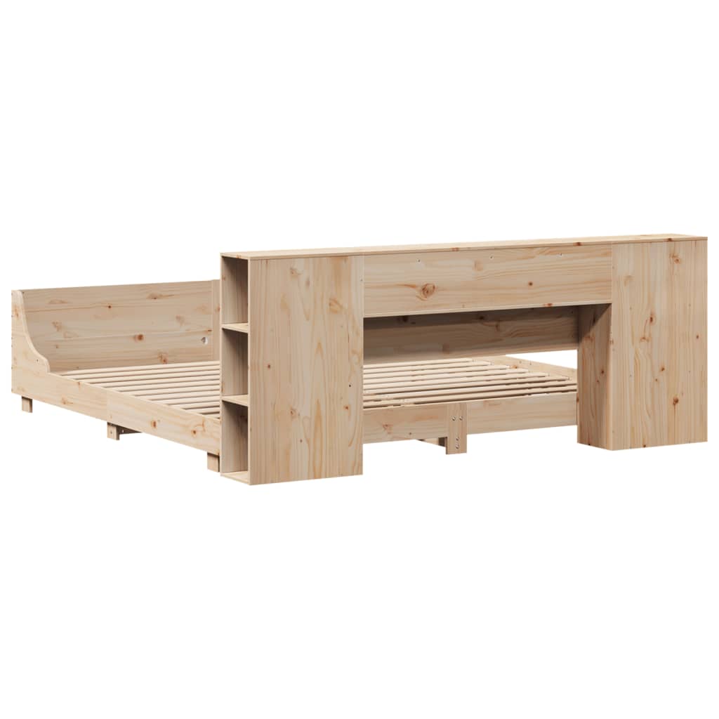 Cadre de lit sans matelas 180x200 cm bois massif de pin - XIOS