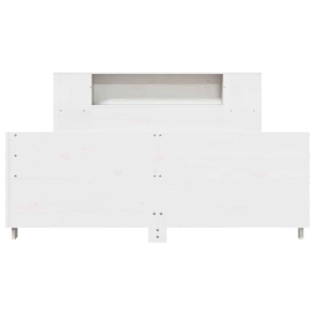 Cadre de lit sans matelas blanc 140x200 cm bois de pin massif - XIOS