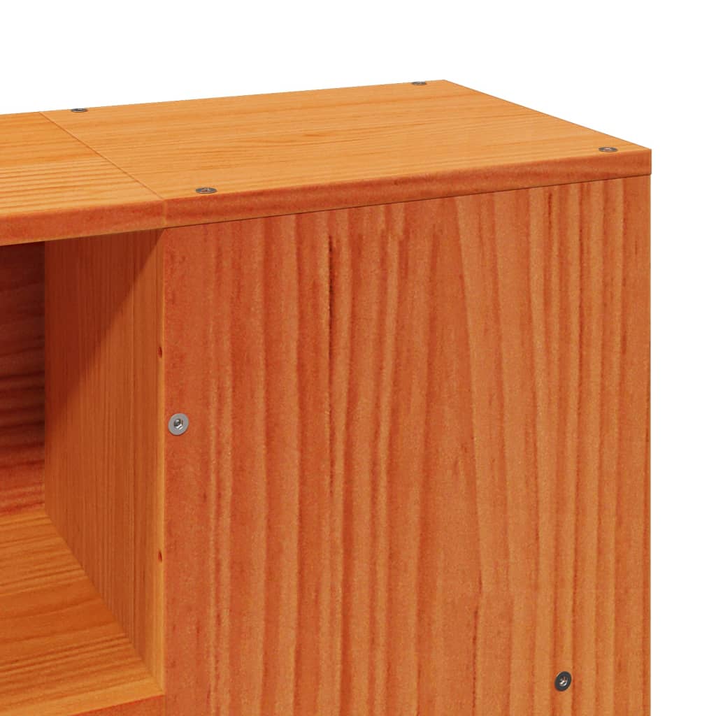 Cadre de lit sans matelas cire marron 140x200cm bois pin massif - XIOS