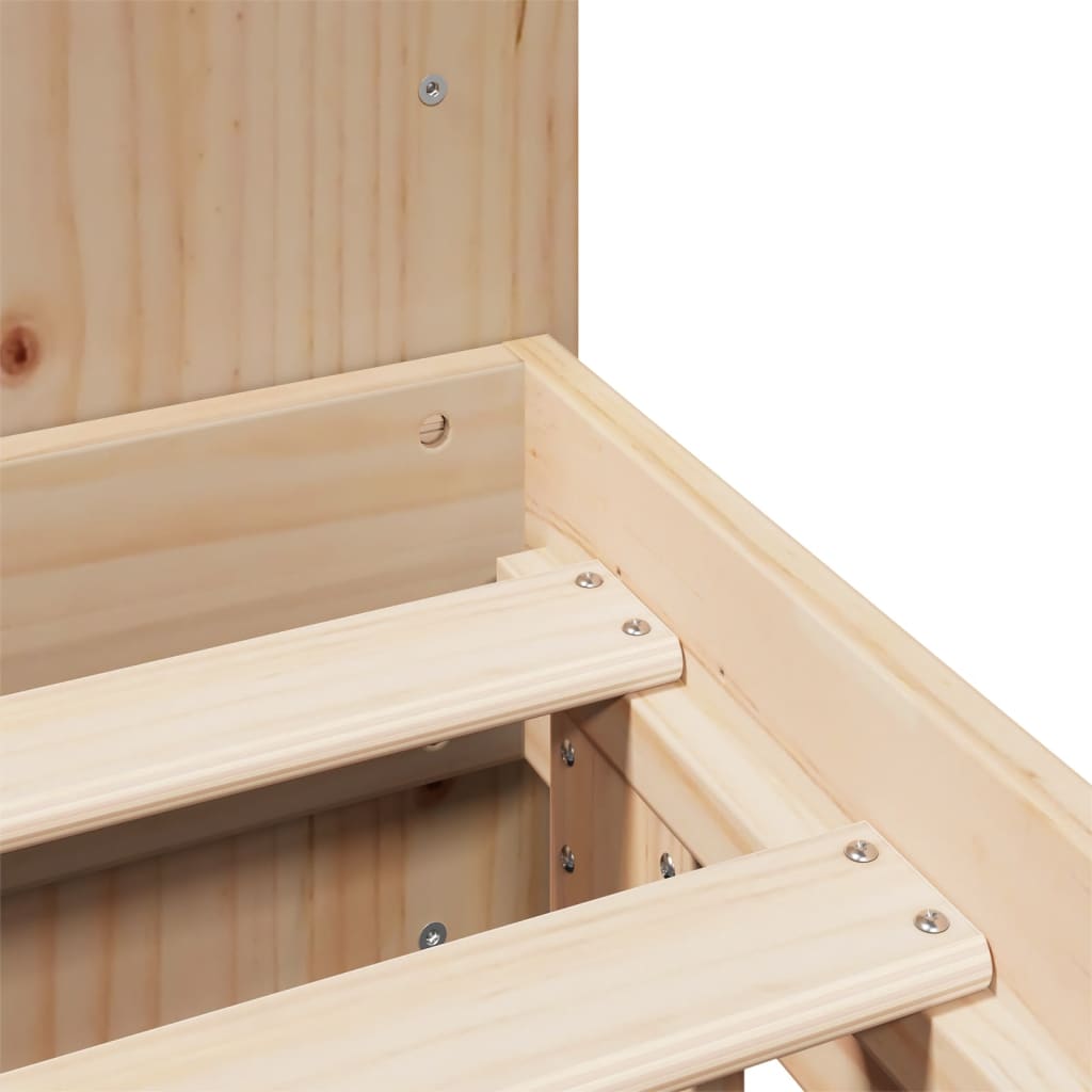 Cadre de lit sans matelas 120x200 cm bois de pin massif - XIOS