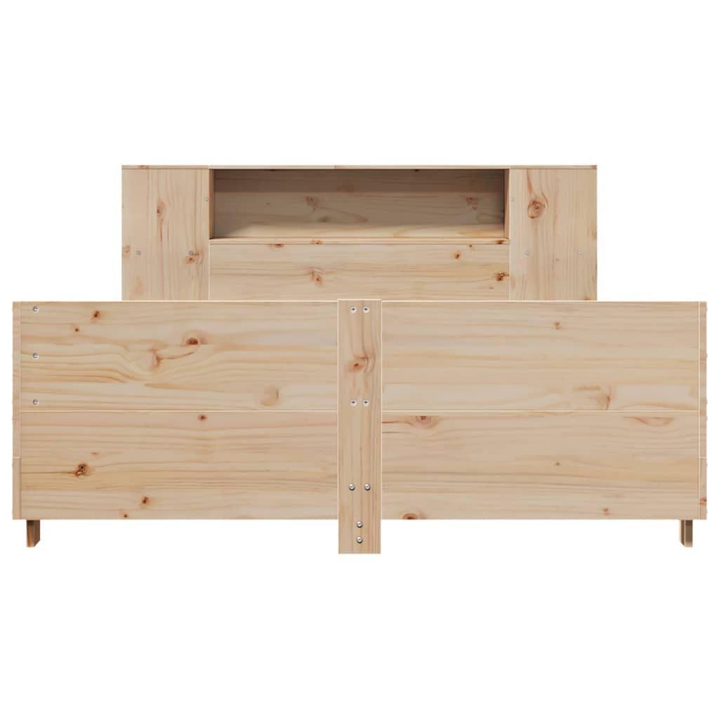 Cadre de lit sans matelas 135x190 cm bois de pin massif - XIOS