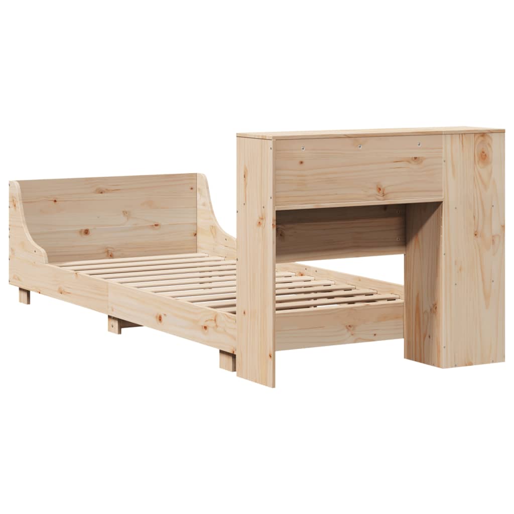 Cadre de lit sans matelas 100x200 cm bois massif de pin - XIOS