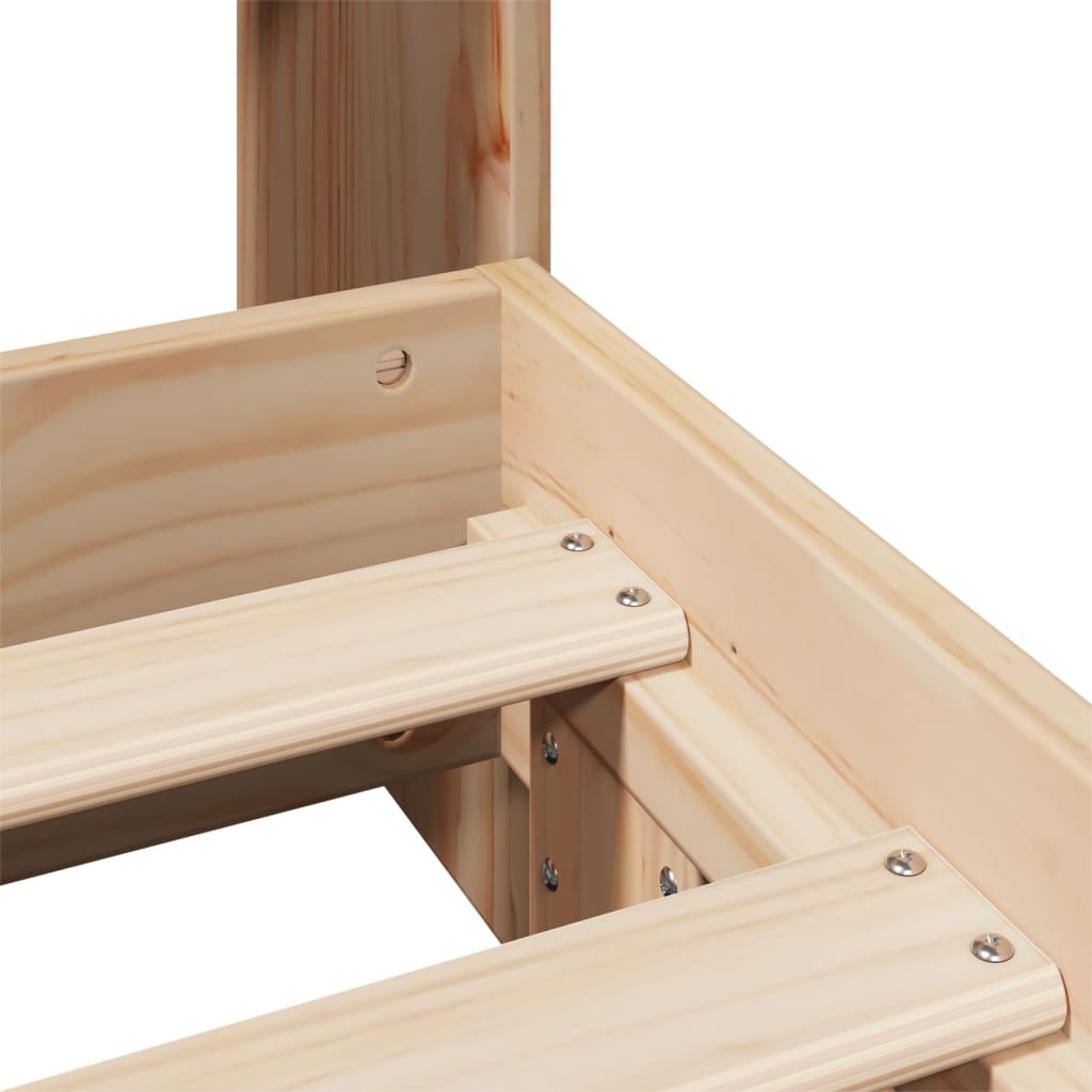 Cadre de lit sans matelas 100x200 cm bois massif de pin - XIOS
