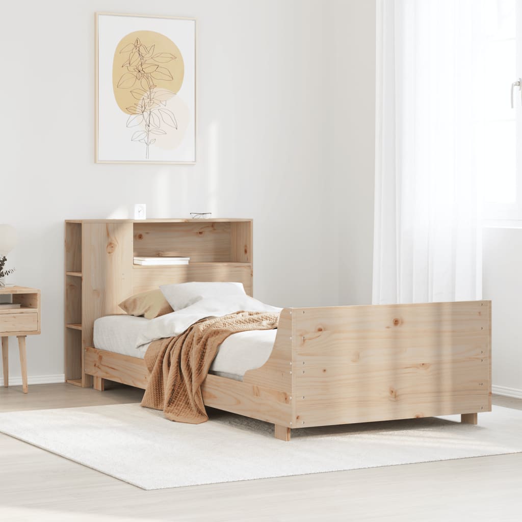Cadre de lit sans matelas 100x200 cm bois massif de pin - XIOS