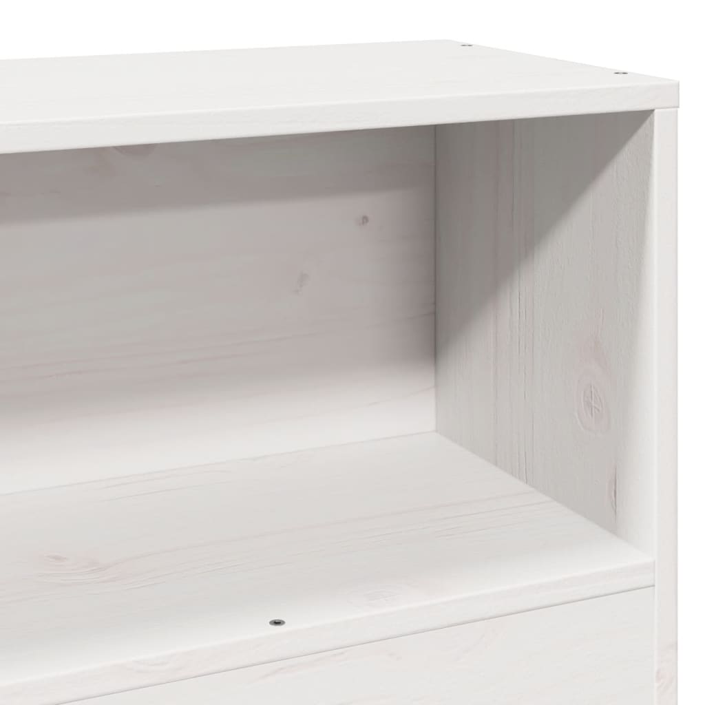 Cadre de lit sans matelas blanc 100x200 cm bois de pin massif - XIOS