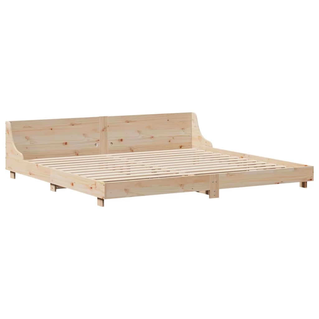 Cadre de lit sans matelas 180x200 cm bois massif de pin - XIOS