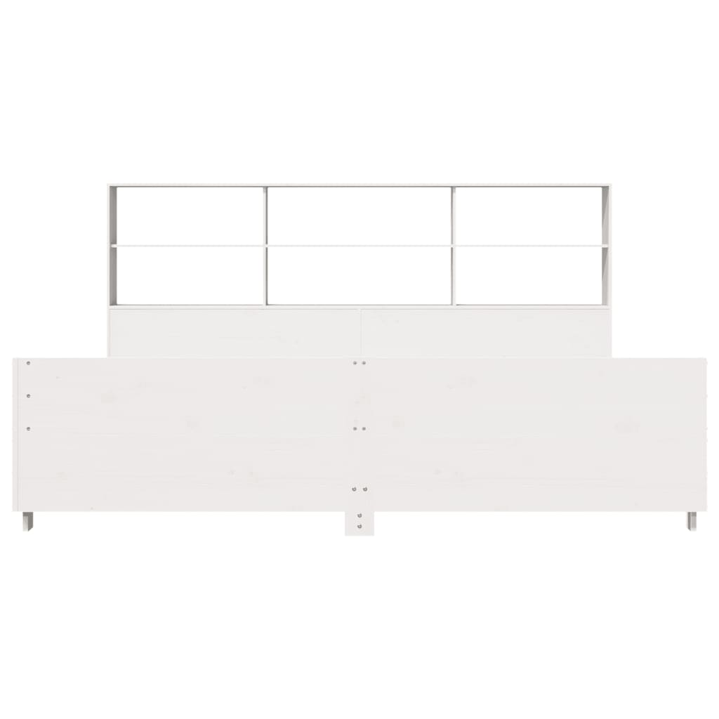 Cadre de lit sans matelas blanc 180x200 cm bois massif de pin - XIOS