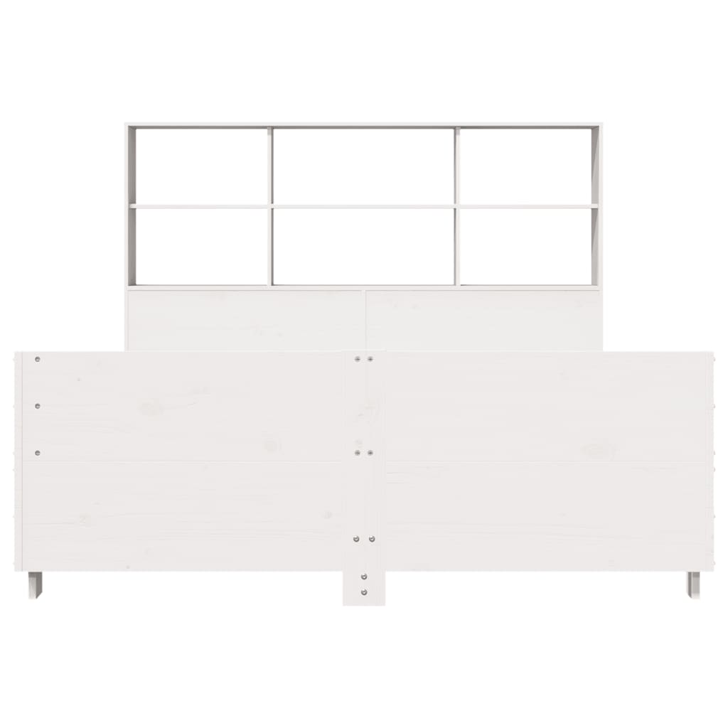 Cadre de lit sans matelas blanc 160x200 cm bois de pin massif - XIOS