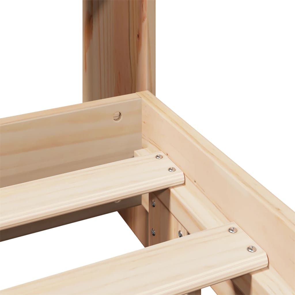 Cadre de lit sans matelas 120x200 cm bois de pin massif - XIOS