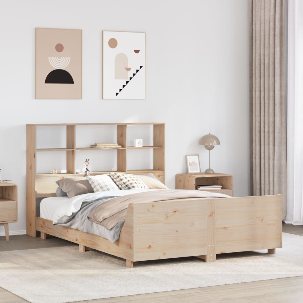Cadre de lit sans matelas 120x190 cm bois de pin massif - XIOS