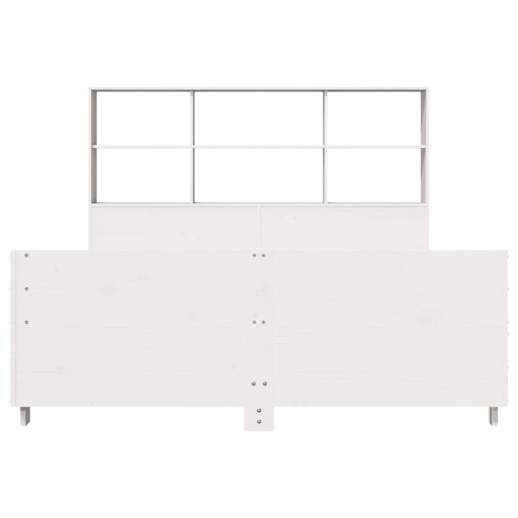 Cadre de lit sans matelas blanc 120x190 cm bois de pin massif - XIOS