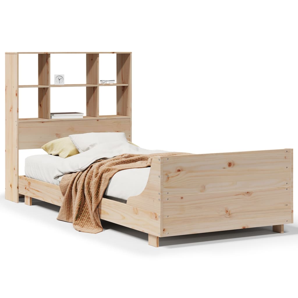 Cadre de lit sans matelas 90x190 cm bois de pin massif - XIOS