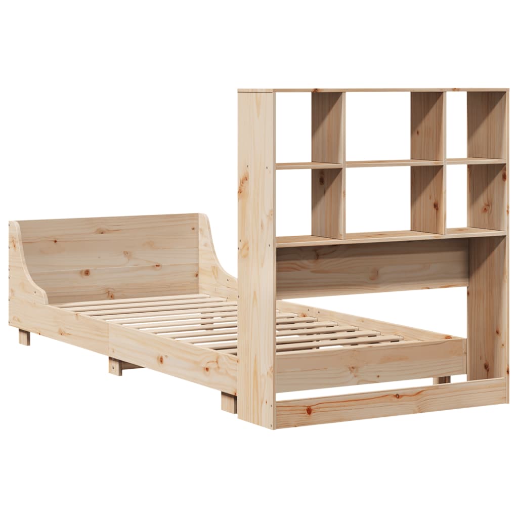 Cadre de lit sans matelas 90x190 cm bois de pin massif - XIOS