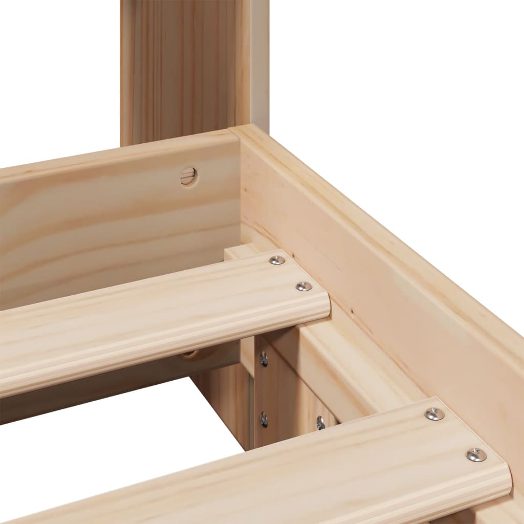 Cadre de lit sans matelas 90x190 cm bois de pin massif - XIOS