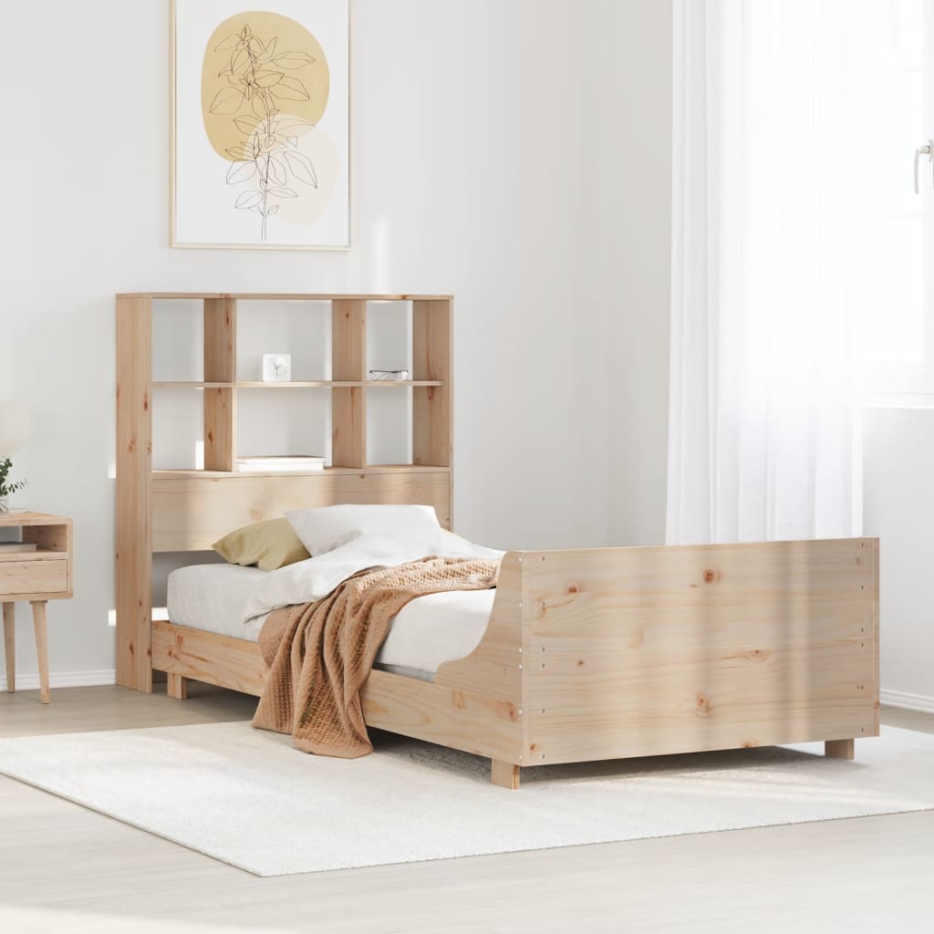 Cadre de lit sans matelas 90x190 cm bois de pin massif - XIOS