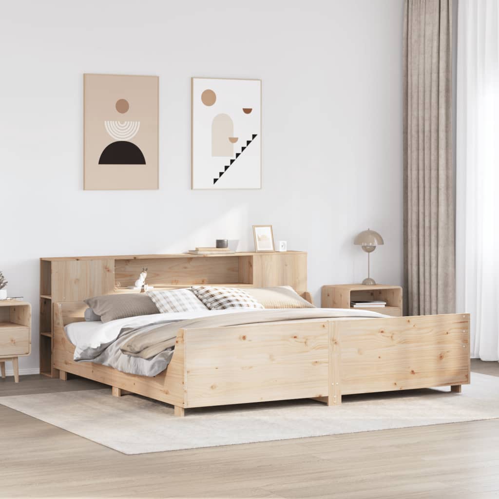 Cadre de lit sans matelas 180x200 cm bois massif de pin - XIOS