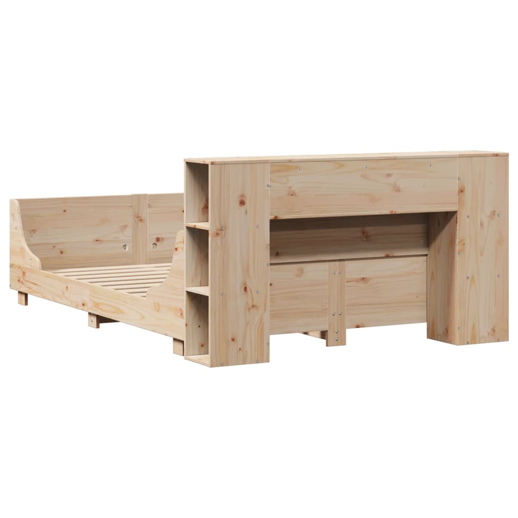 Cadre de lit sans matelas 140x200 cm bois massif de pin - XIOS