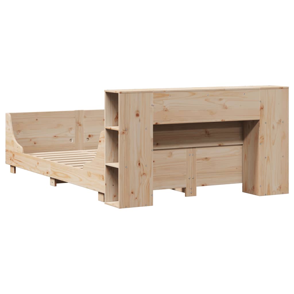 Cadre de lit sans matelas 120x190 cm bois de pin massif - XIOS
