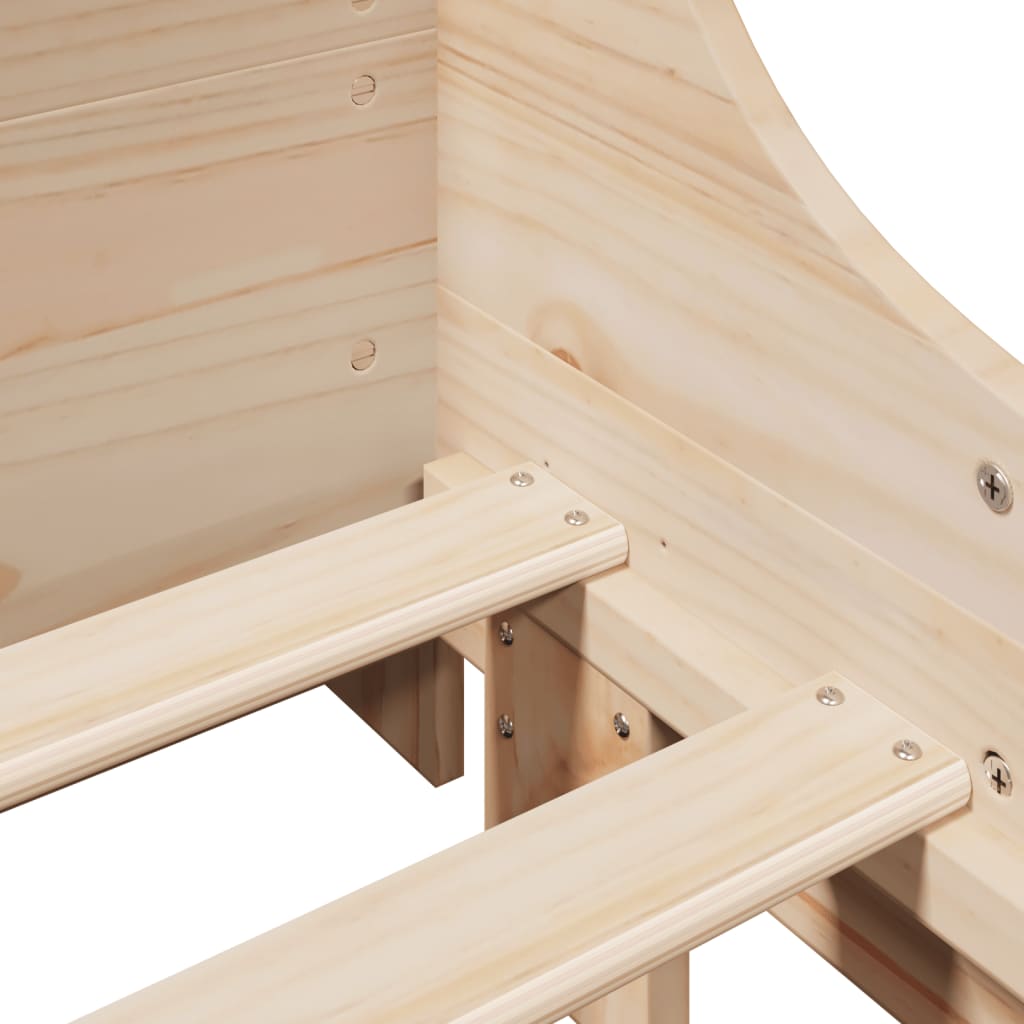 Cadre de lit sans matelas 100x200 cm bois massif de pin - XIOS