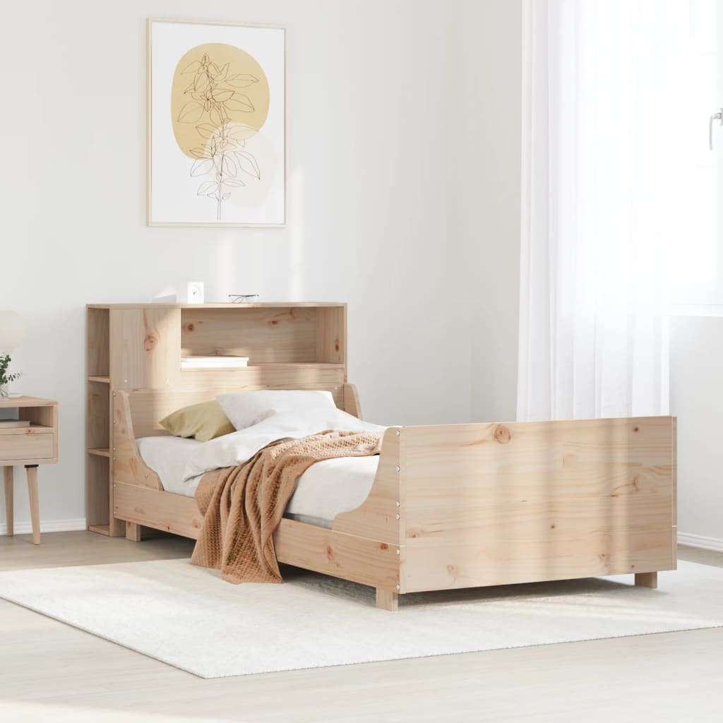 Cadre de lit sans matelas 100x200 cm bois massif de pin - XIOS